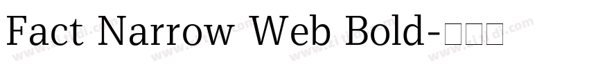 Fact Narrow Web Bold字体转换